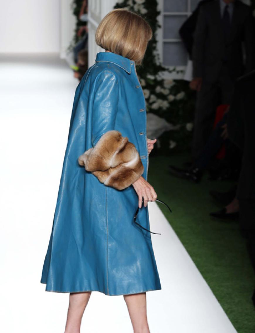 Premiere! Anna Wintour auf dem Catwalk - allerdings nur zum Platznehmen