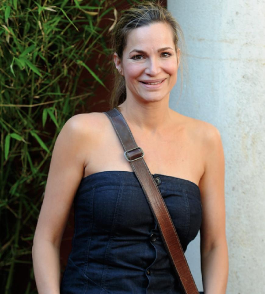 Ganz in Blau: Alexandra Kamp