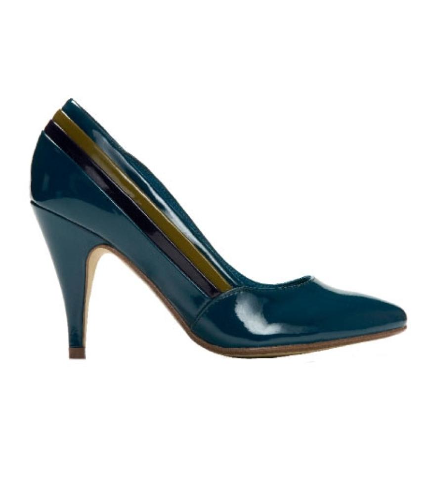 Pumps mit Streifenmuster von H&M, ca. 40 Euro