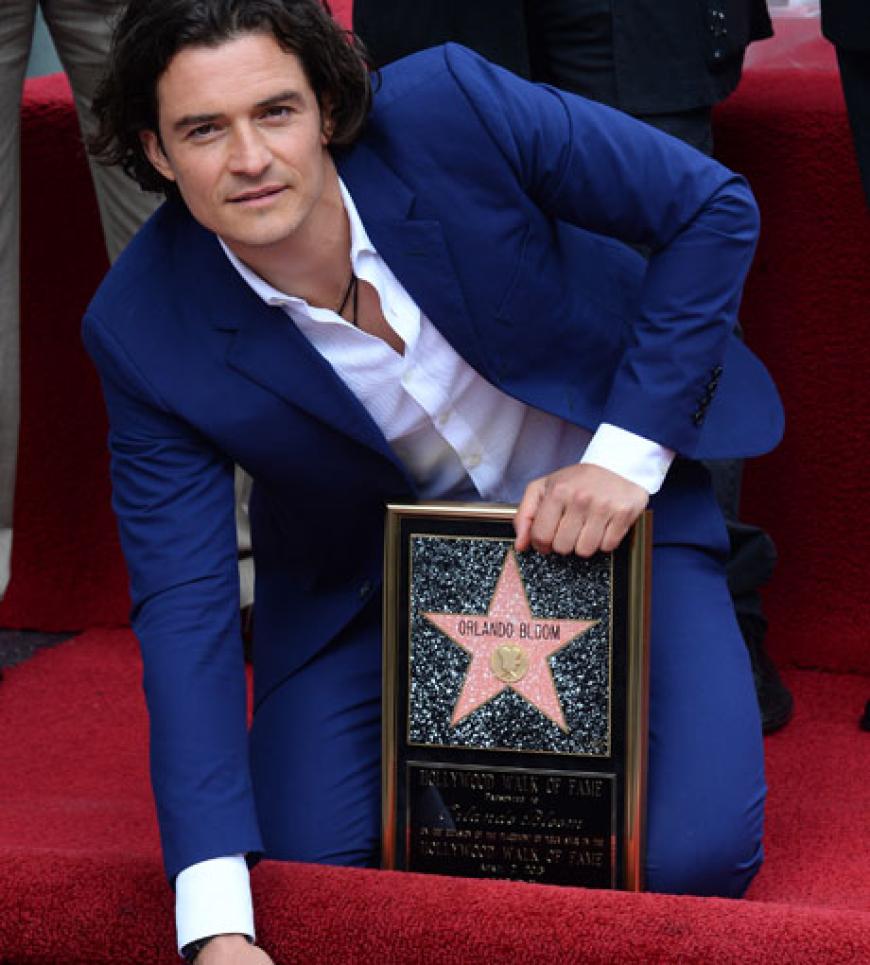 Frauenschwarm Orlando Bloom erhielt den Stern Nummer 2.521. Herzlichen Glückwunsch!
