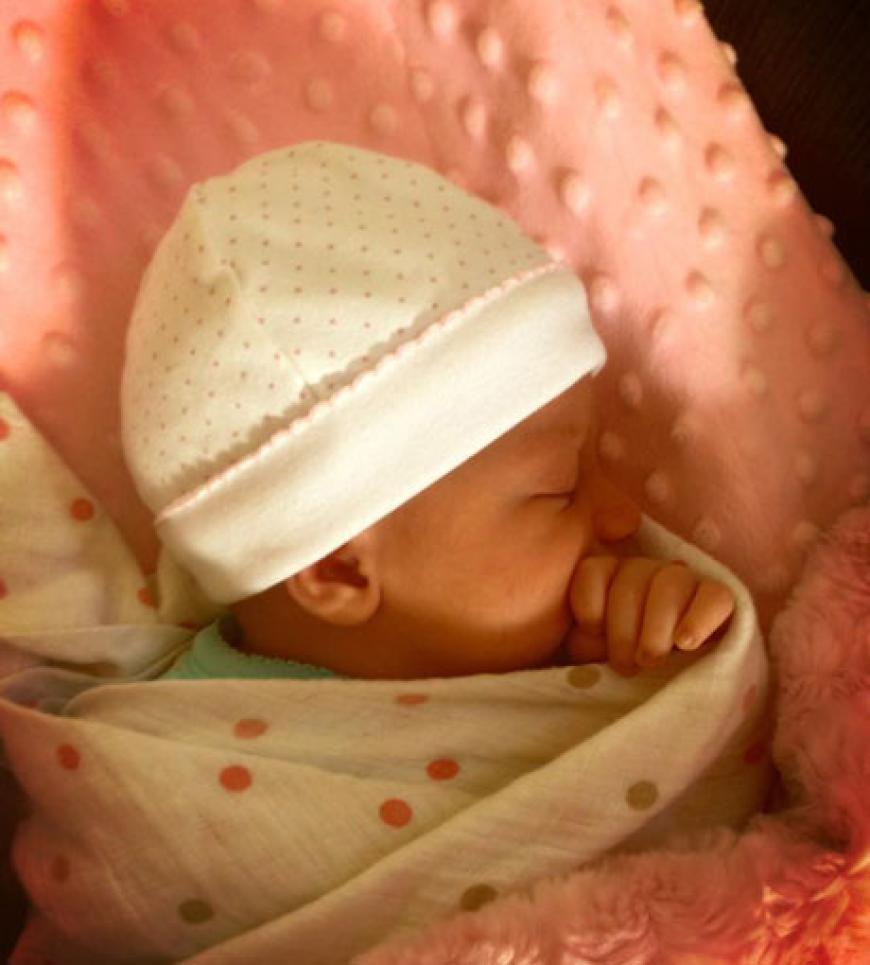 Hier schläft Ava erst einmal eine Runde. Baby sein kann ja so anstrengend sein...