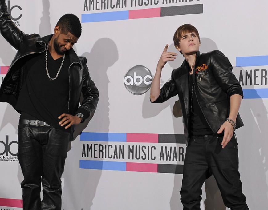 Posen mit Usher - er war auf seiner erfolgreichen Single