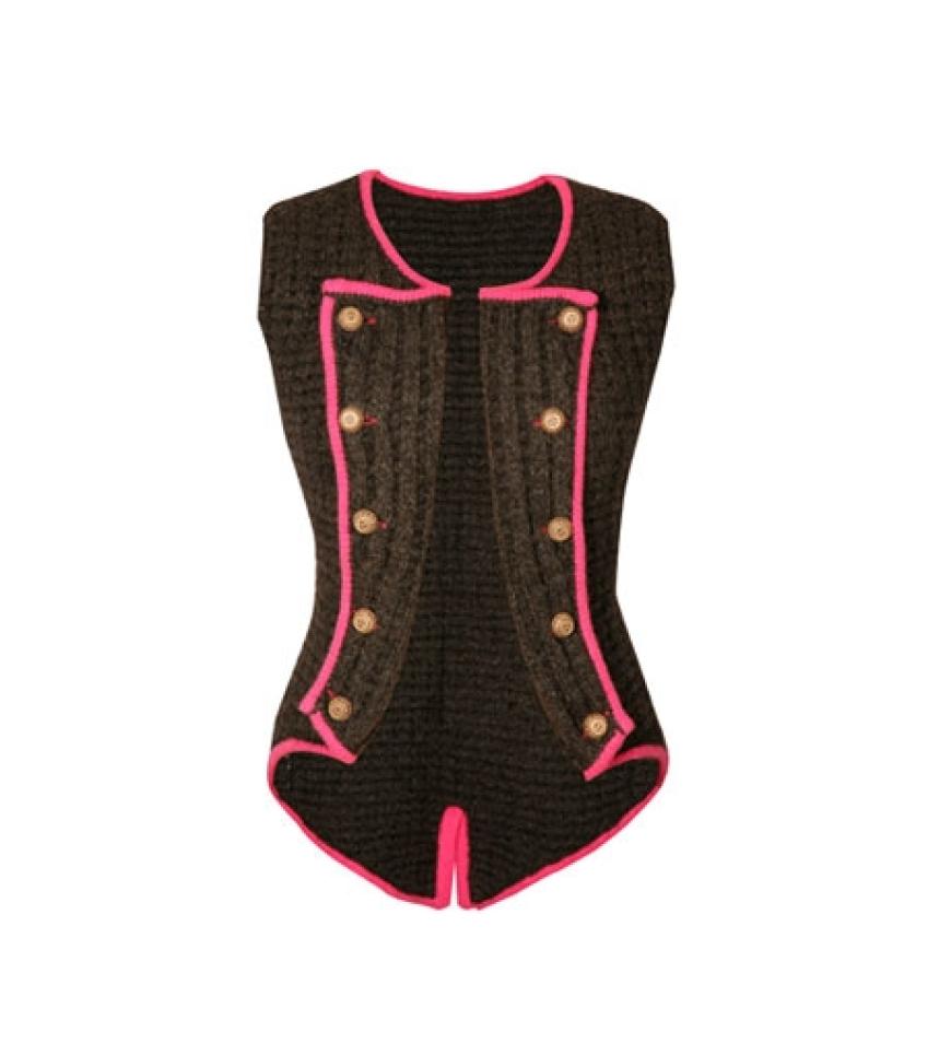 Strickweste im Military-Look von LOWIE, ca. 190 Euro