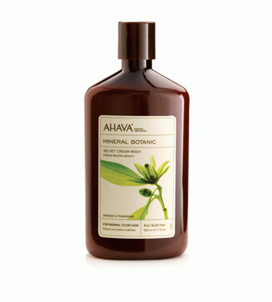 Das Duschgel nährt die Haut mit Mineralien aus dem Toten Meer und duftet herrlich sommerlich. So wird das Duschen zum täglichen Wellness-Treatment. âMineral Botanic Velvet Cream Wash Orange & Frangipani