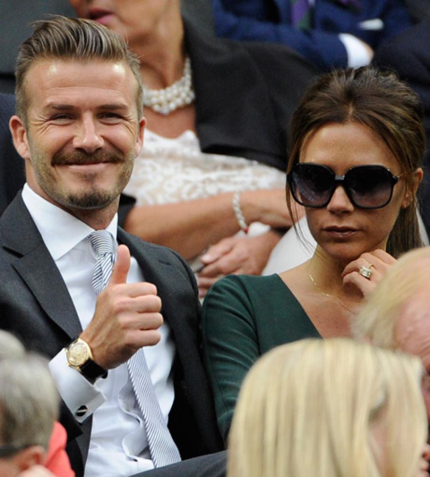 Auch dieses Promi-Paar ließ sich das große Herren-Finale in Wimbledon nicht entgehen: David und Victoria Beckham nahmen in der Royal Box Platz