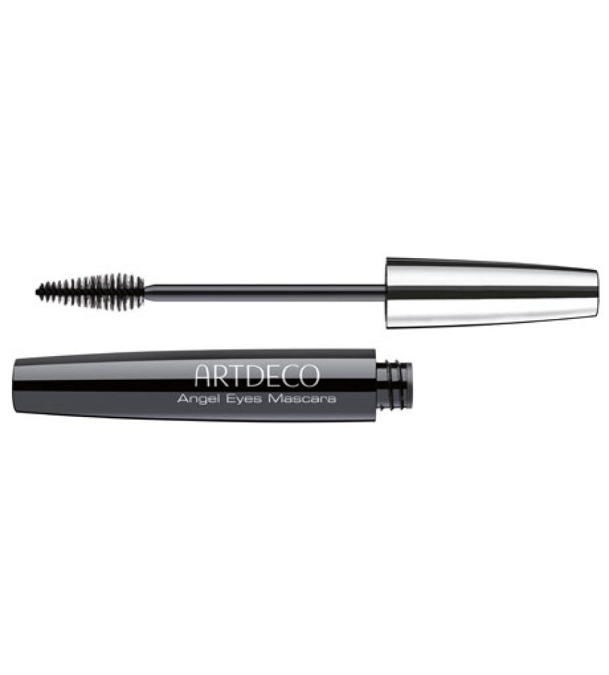 Um die Wimpern optimal zu betonen, zu trennen und die Augen optisch zu öffnen alles mit einer tiefschwarzen Mascara oben und unten tuschen. âAngel Eyes Mascara