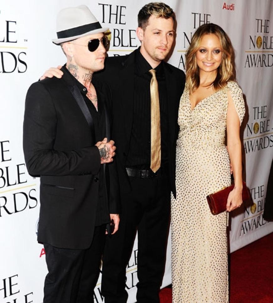 Familienbande: Benji und sein Zwillingsbruder Joel Madden mit dessen Ehefrau Nicole Richie