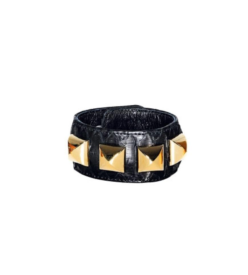 Angeschnallt: Lederarmband von Kaviar Gauche, ca. 75 Euro