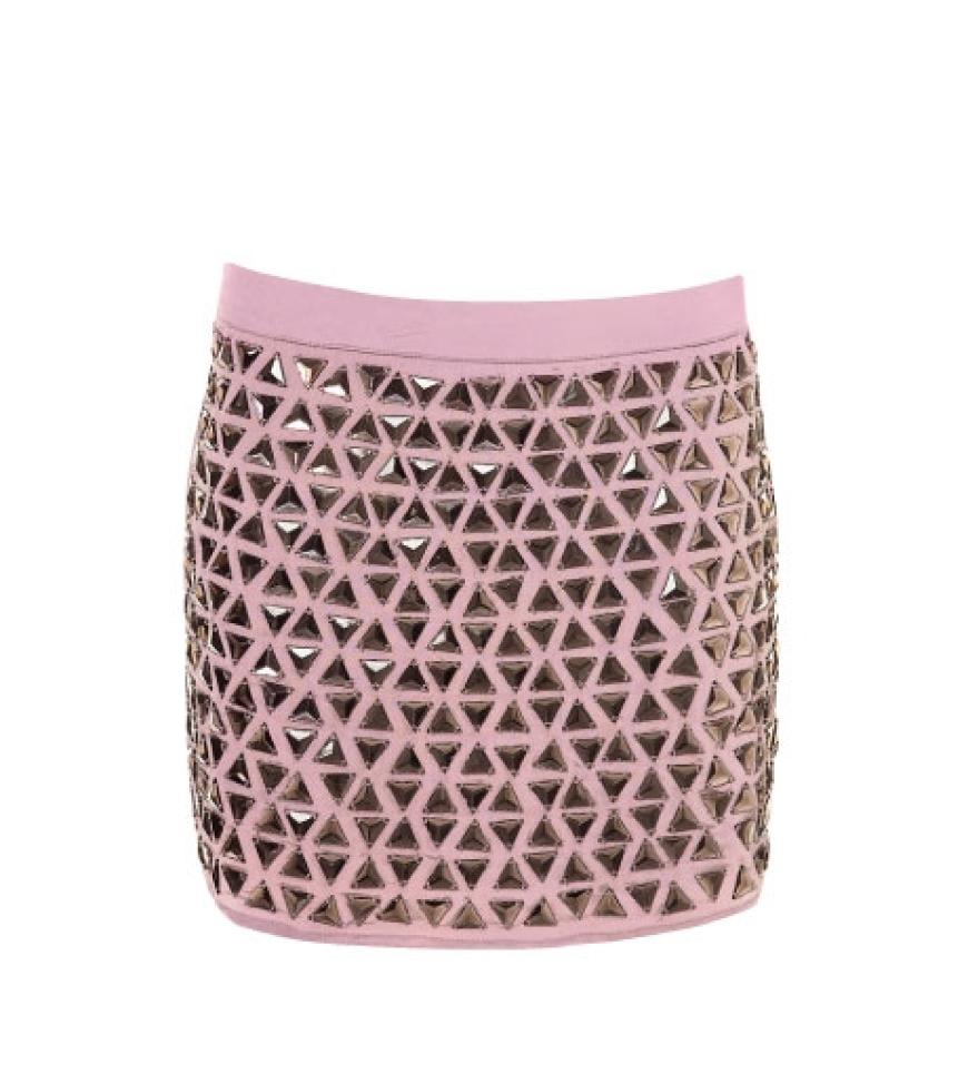 Heavy Metal: Minirock mit Nietenbesatz von Topshop, ca. 90 Euro