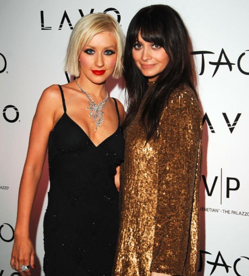 Nicole Richie und Christina Aguilera in Las Vegas