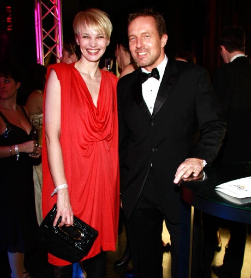 Susann Atwell mit Moderator René Hiepen