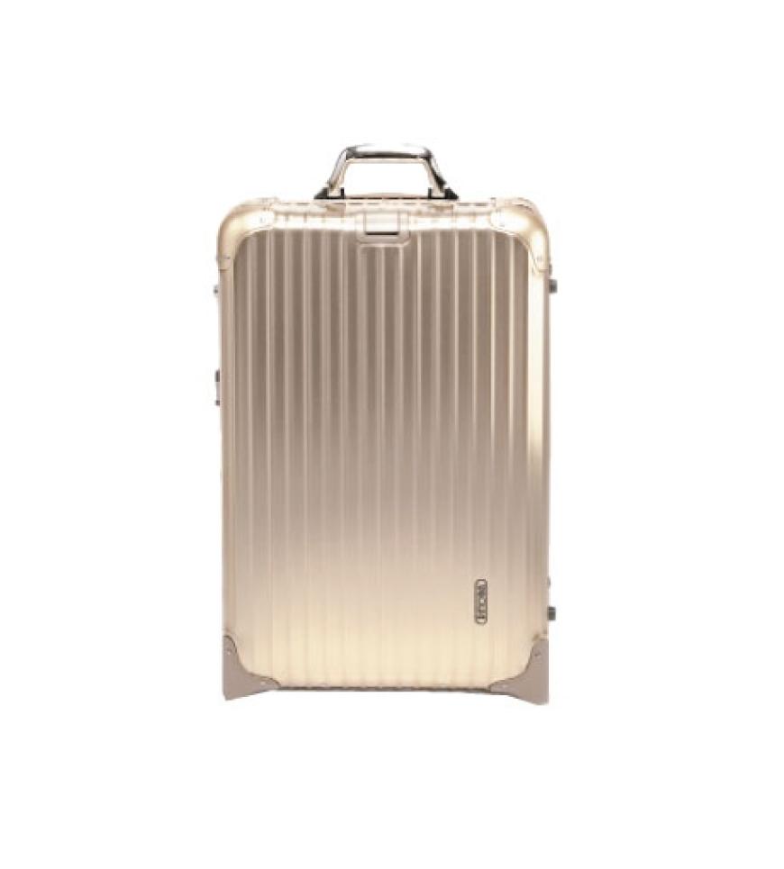 Koffer aus
Aluminium
von Rimowa,
ca. 590 Euro