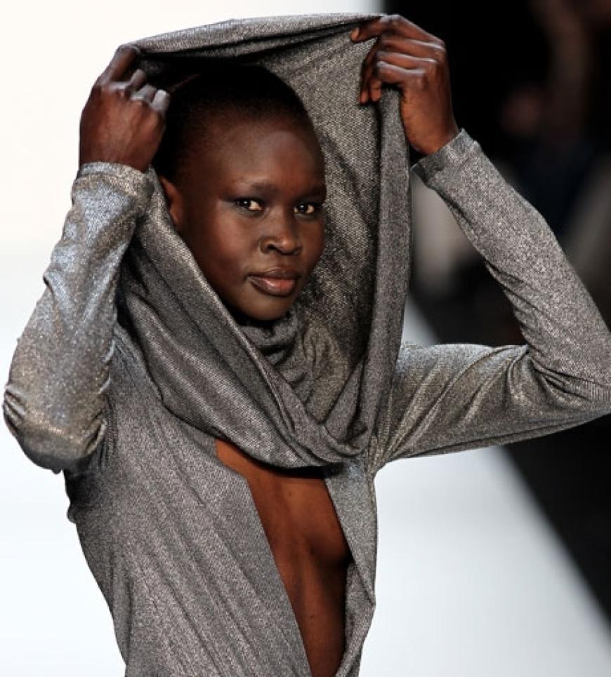 Am 21. Januar präsentierte Designerin Anja Gockel die neuesten Trends. Mit dabei: Supermodel Alek Wek