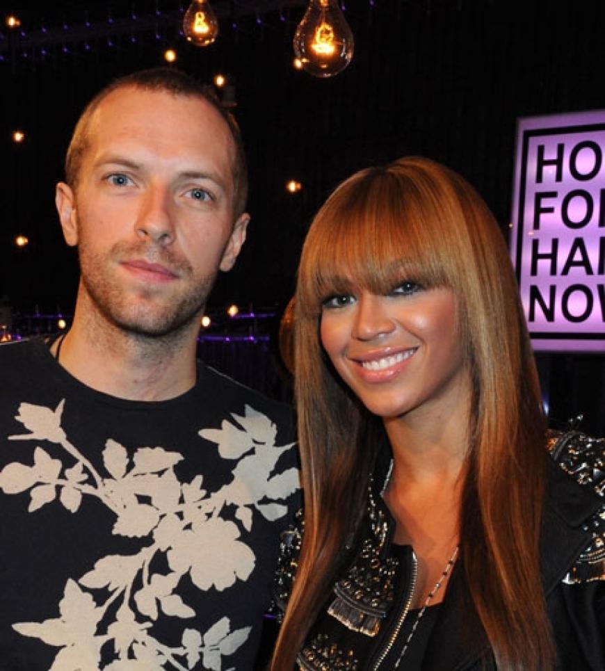Standen gemeinsam in London auf der Bühne: Chris Martin von