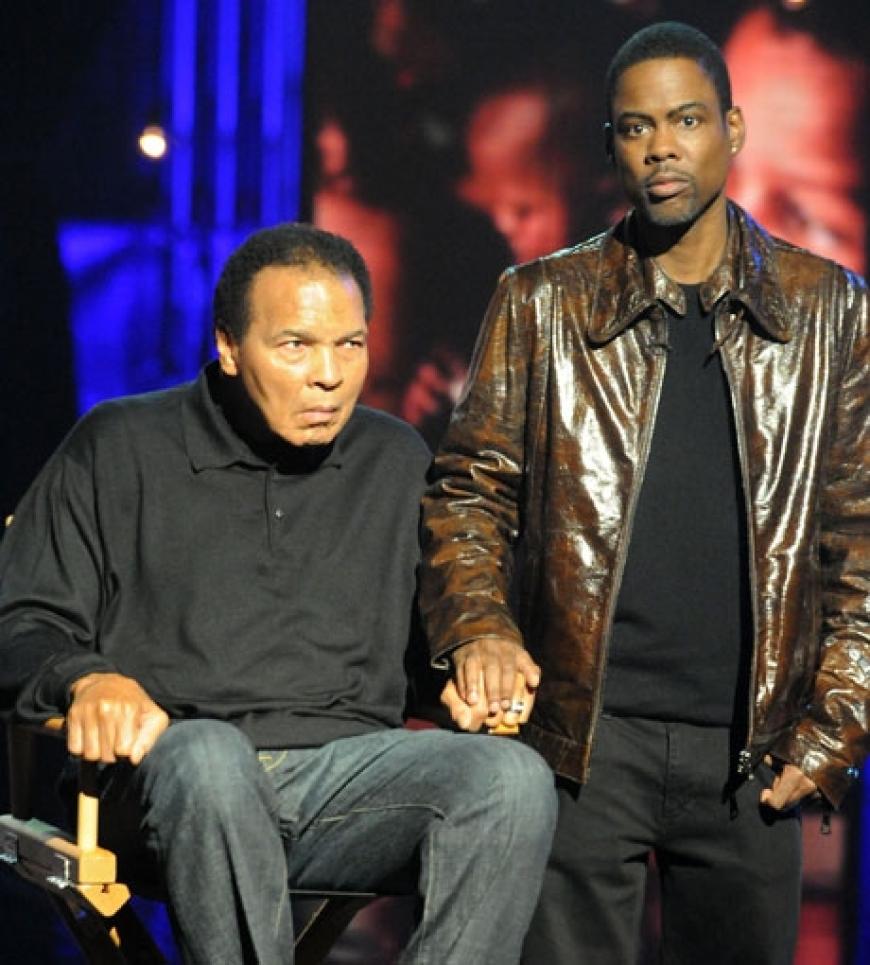 Boxlegende Muhammad Ali mit Schauspieler Chris Rock