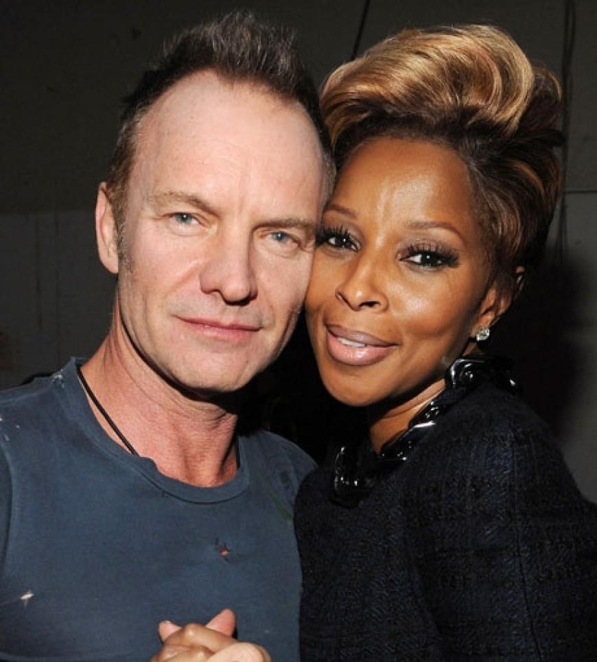 Sting mit Mary J. Blige freuten sich über die große, weltweite Unterstützung