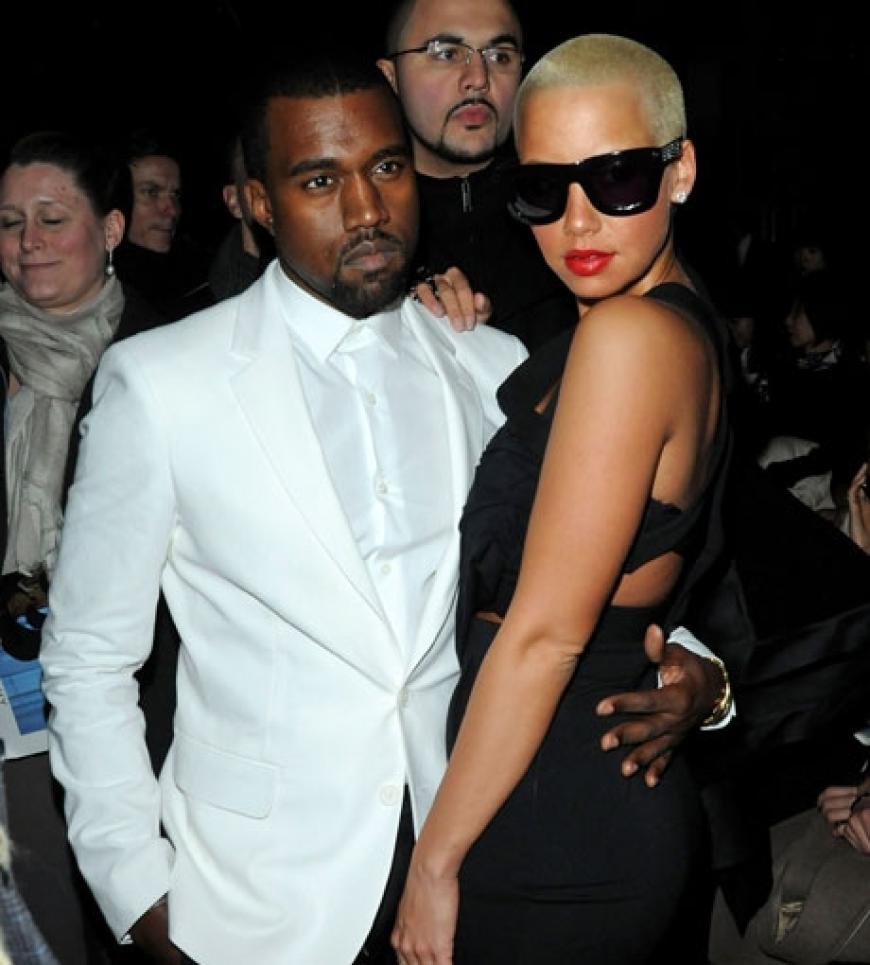 Kanye West und seine Freundin Amber Rose sind in Paris bei vielen Shows zu sehen