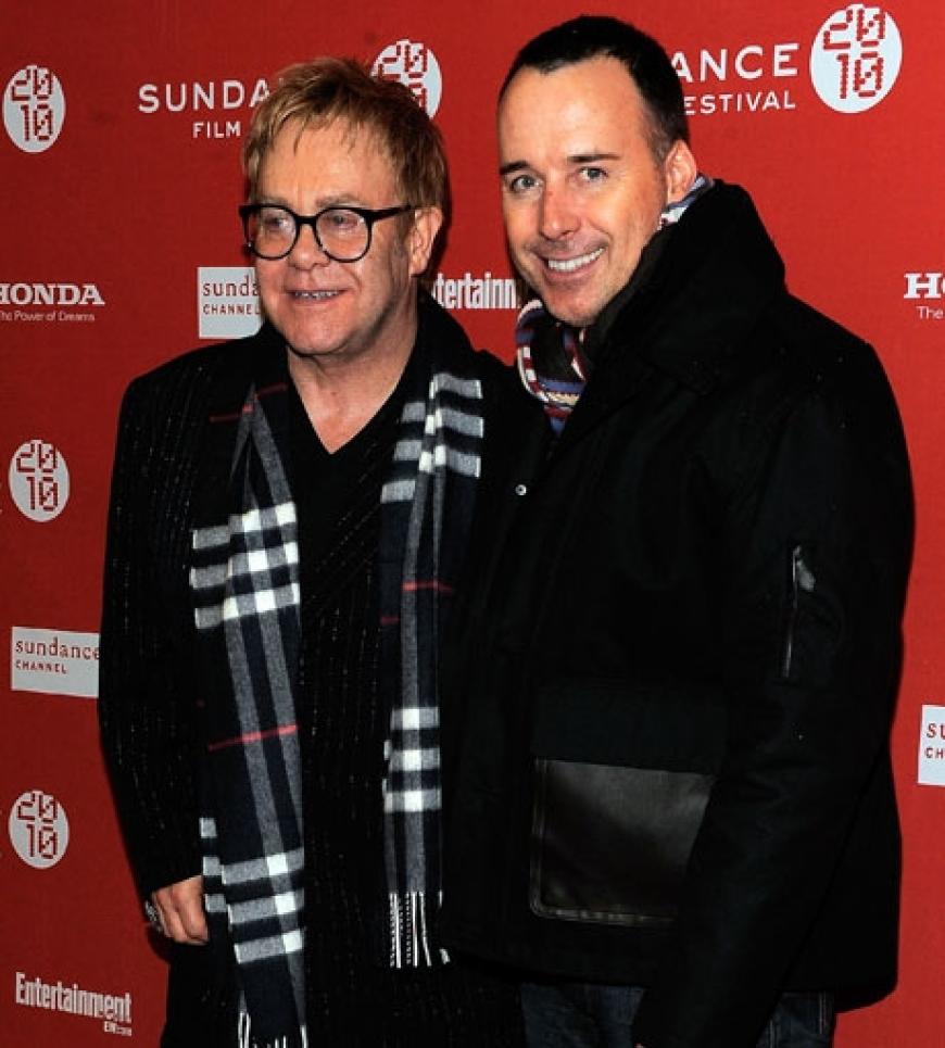 Elton John und sein Partner David Furnish reisten gemeinsam zum Festival nach Utah