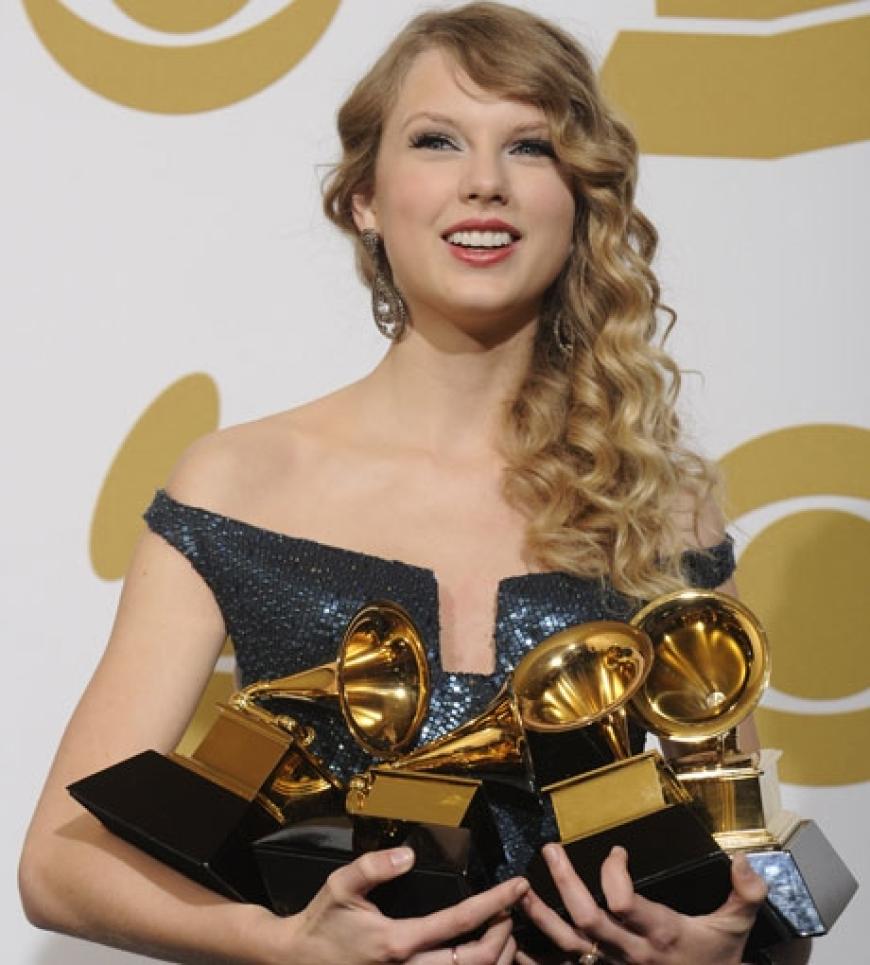Abräumerin des Abends: Country-Sängerin Taylor Swift durfte sich über insgesamt vier Grammys freuen
