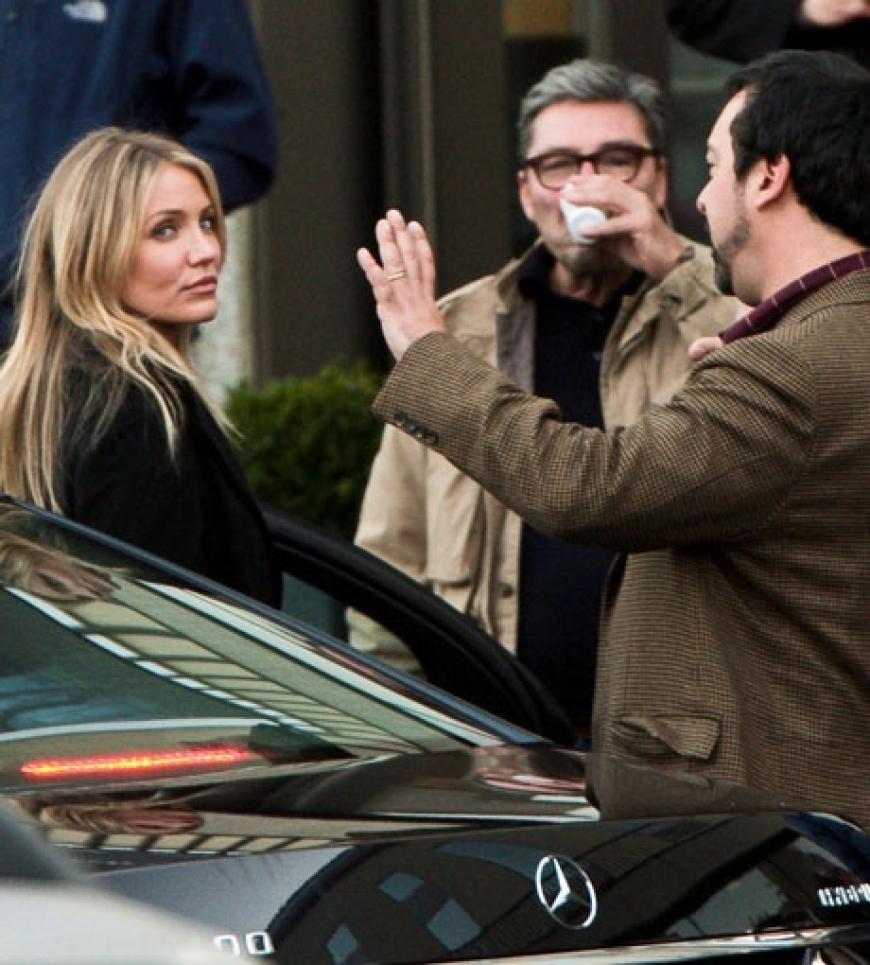 James Mangold erklärt Cameron Diaz den genauen Ablauf der Szene. Der Film