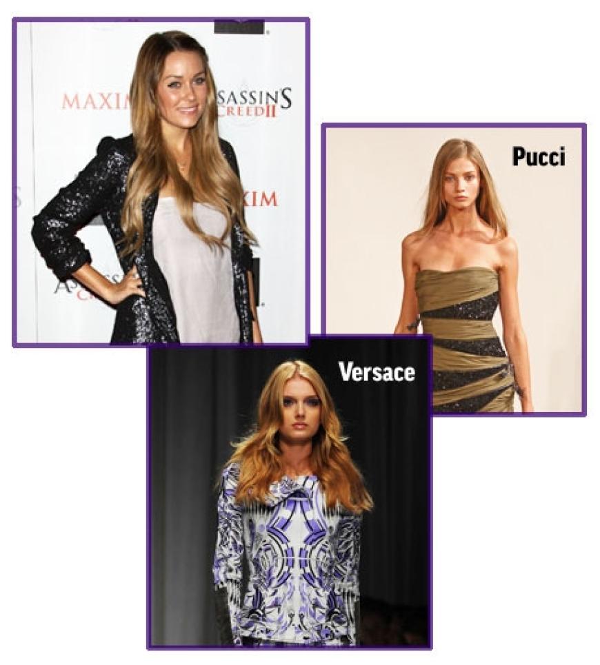Karamell: Wer es natürlich liebt, kann sich jetzt auf die neuen Trendnuancen freuen. Ob eher dunkles Blond wie bei Martini und Versace oder ein helles Braun wie bei Biagiotti - warme Karamelltöne versüßen uns nicht erst den Herbst, sondern mischen auch schon in Frühling und Sommer kräftig mit