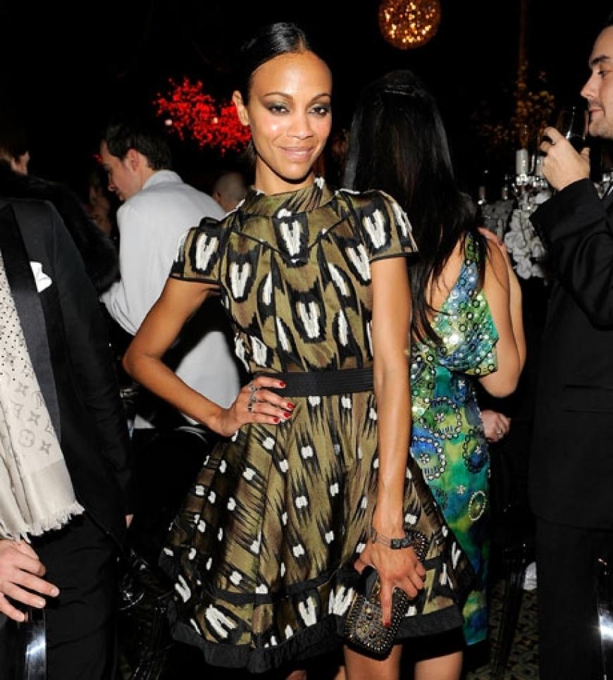 Schauspielerin Zoe Saldana bewies wieder einmal ihren guten Geschmack. Dieses Outfit sieht einfach super aus!