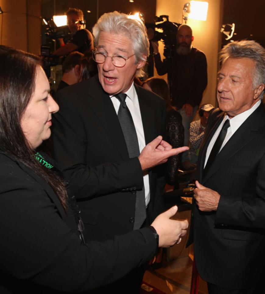Richard Gere im Gespräch mit Dustin Hoffman