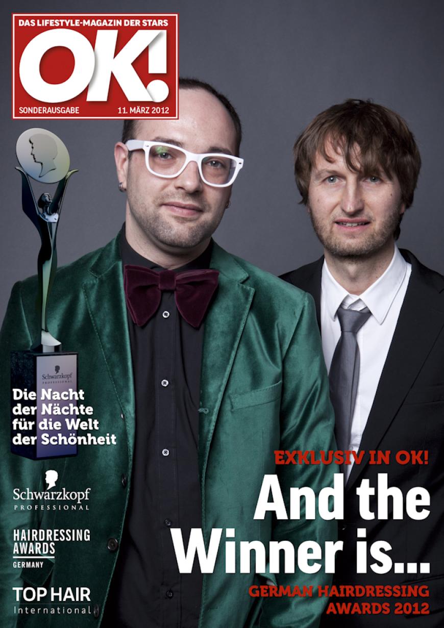 Einmal im Leben das Cover der OK! zieren! Für die Gäste des „German Hairdressing Award 2012“ wurde dieses Traum Wirklichkeit. Jeder Gast des Gala-Abends konnte an einem persönlichen OK! Fotoshooting teilnehmen - und die tollen Ergebnisse sehen Sie hier! Viel Spaß beim Durchklicken!
