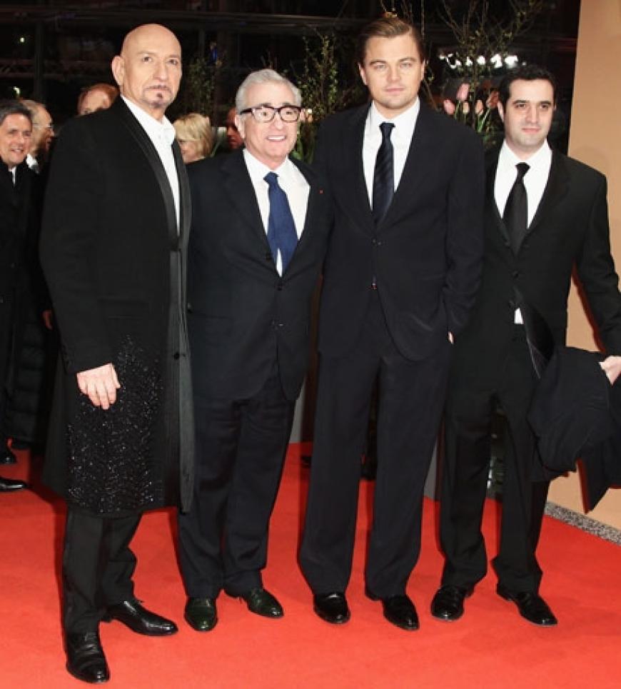 Ben Kingsley, Regisseur Martin Scorsese, Leonardo DiCaprio und Produzent Bradley J. Fischer waren sichtlich stolz auf die gelungene Premierenfeier ihres neuen Films