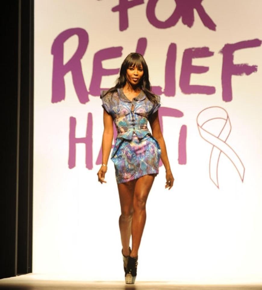 Sammelte als Gastgeberin der Gala Geld für Haiti: Topmodel Naomi Campbel