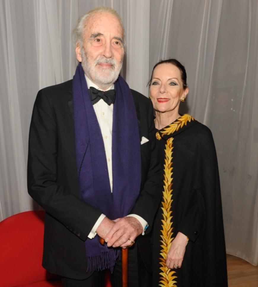 Christopher Lee mit seiner Ehefrau zur Weltpremiere