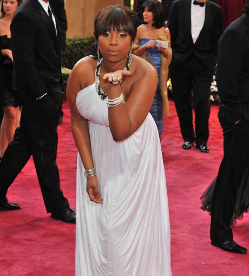 Jennifer Hudson überzeugte in einer Roberto-Cavalli-Robe. Ihre Kurven kamen in dem Dress gut zur Geltung