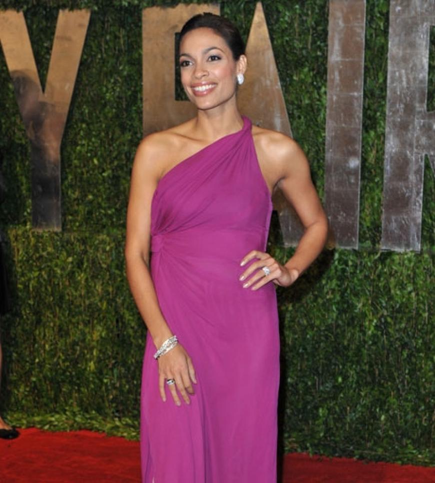 Lady in Pink: Rosario Dawson