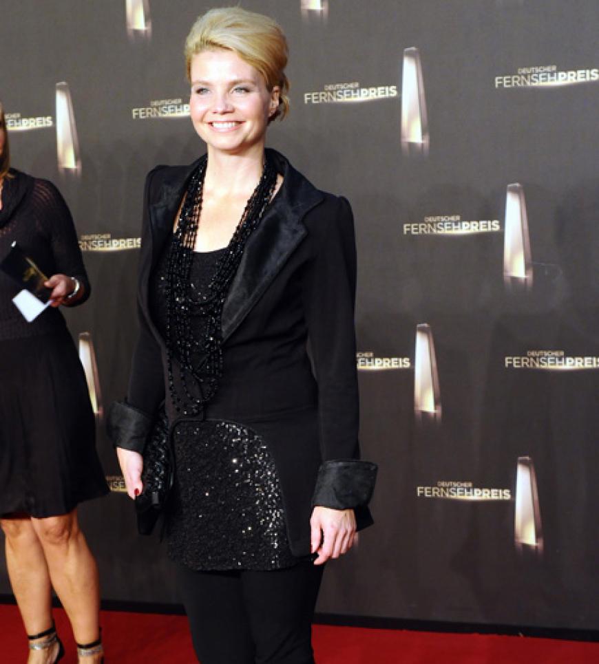 Schauspielerin und Fernsehpreis-Jurorin Annette Frier kam ganz in Schwarz