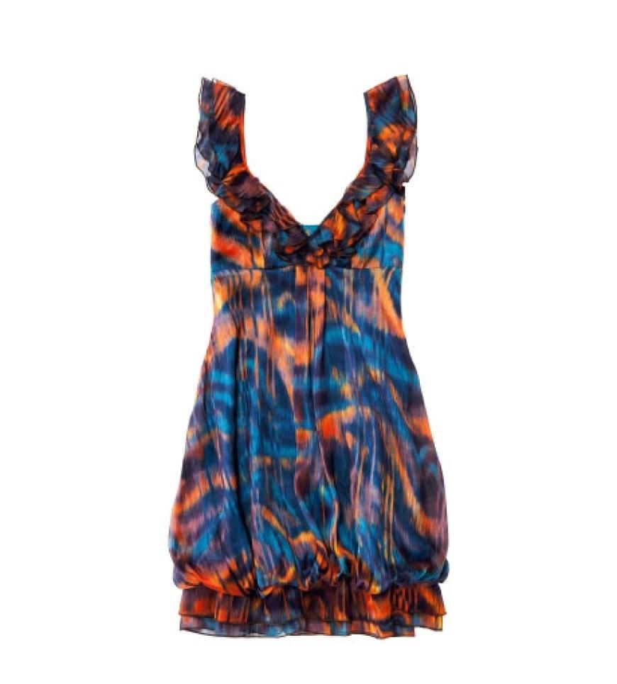 Farbrausch: Chiffonkleid von Betty Barclay, ca. 240 Euro