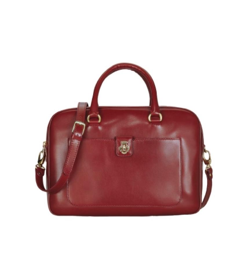 Schultertasche im Retrolook von Roeckl, ca. 450 Euro