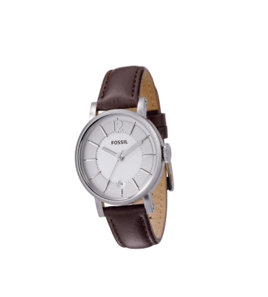 Uhr mit Lederarmband von Fossil, ca. 80 Euro