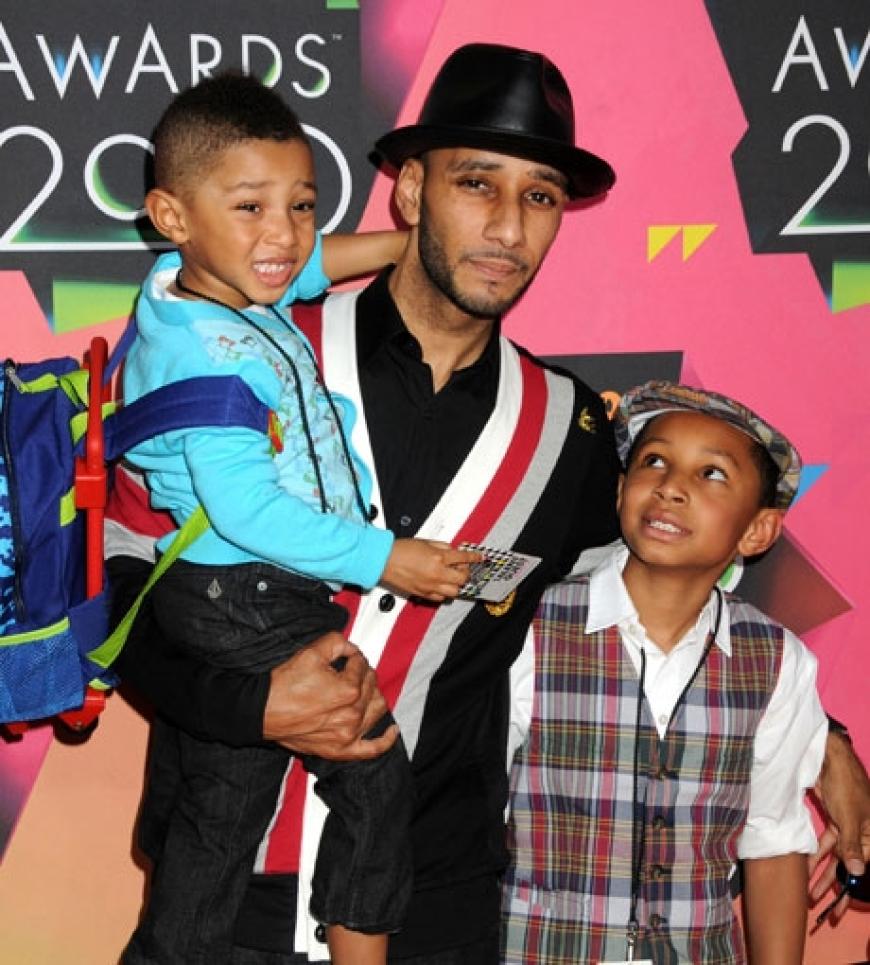 Hip-Hop-Produzent Swizz Beatz kam ebenfalls in junger Begleitung