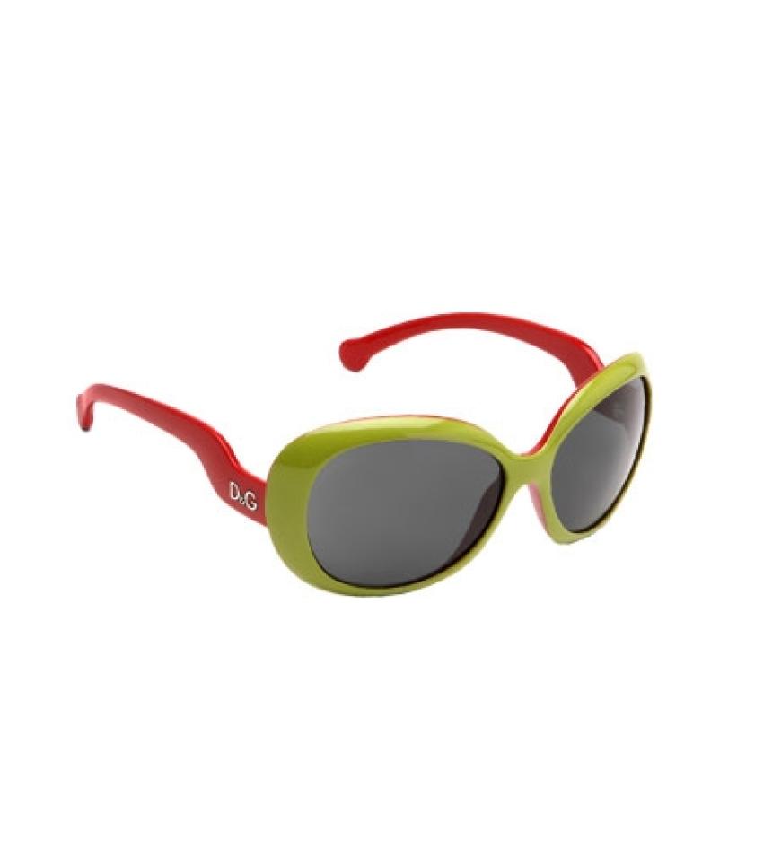 Bicolor: Zweifarbiger Rahmen in Grün und Rot von D&G, ca. 150 Euro