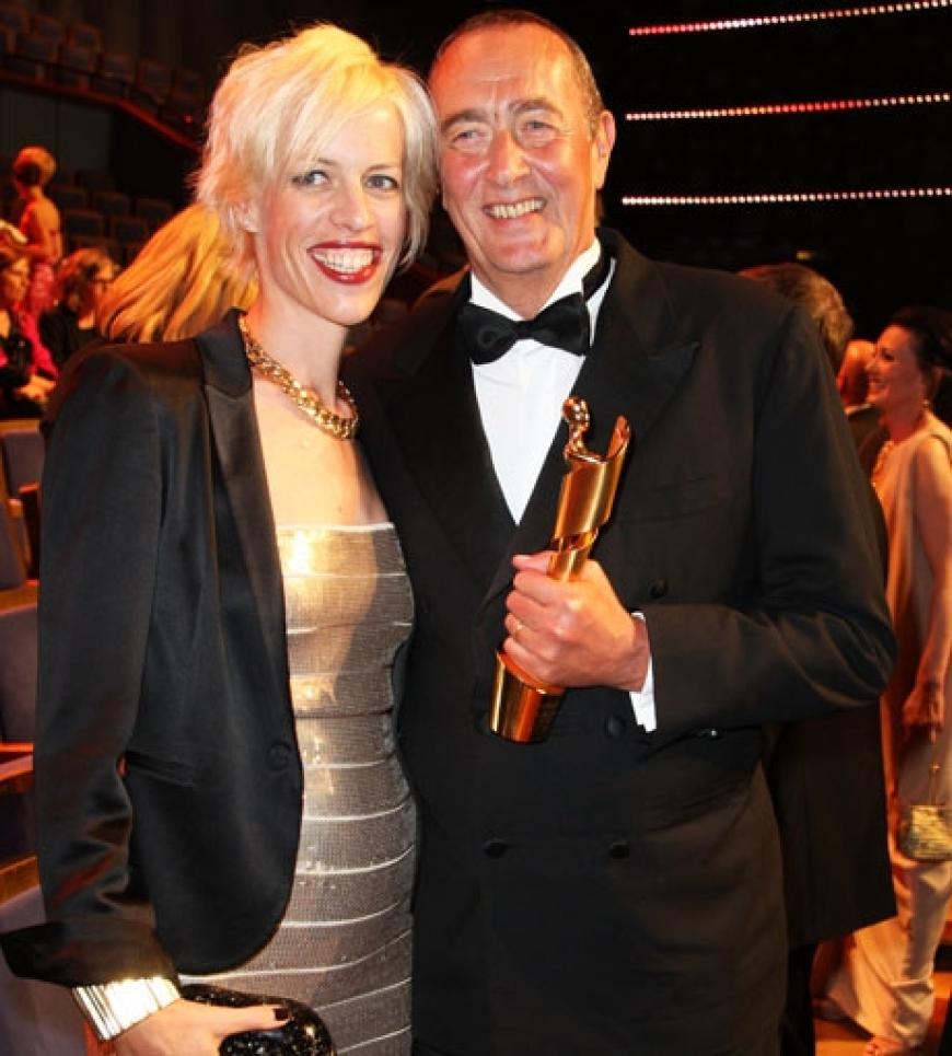 Bernd Eichinger und seine Freundin Katja. Der Filmproduzent erhielt einen Ehrenpreis für seine Arbeit