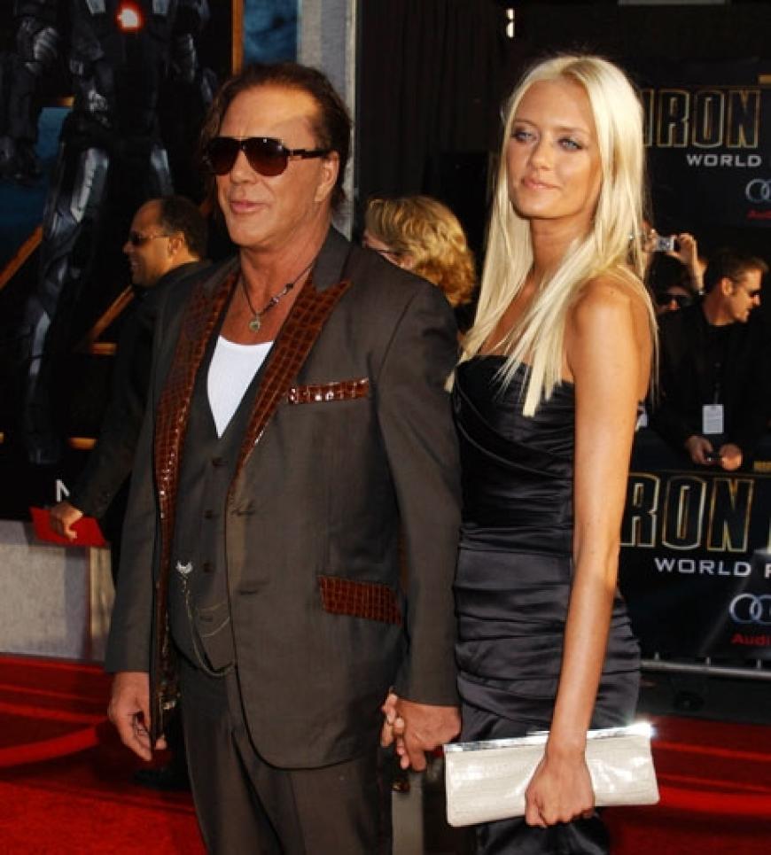 Hübsches Paar: Mickey Rourke brachte seine charmante Begleitung mit