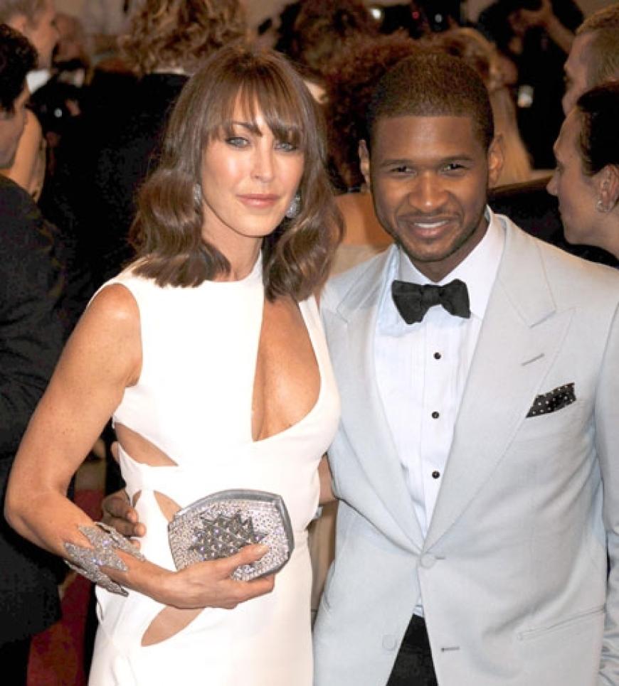 RnB-Star Usher mit Tamara Mellon, CEO von Jimmy Choo