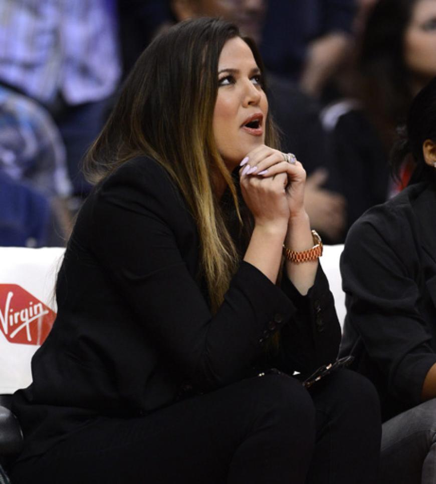 Im Sportfieber: It-Girl Khloé Kardashian feuert beim Spiel der Los Angeles Clippers gegen die Indiana Pacers ordentlich an