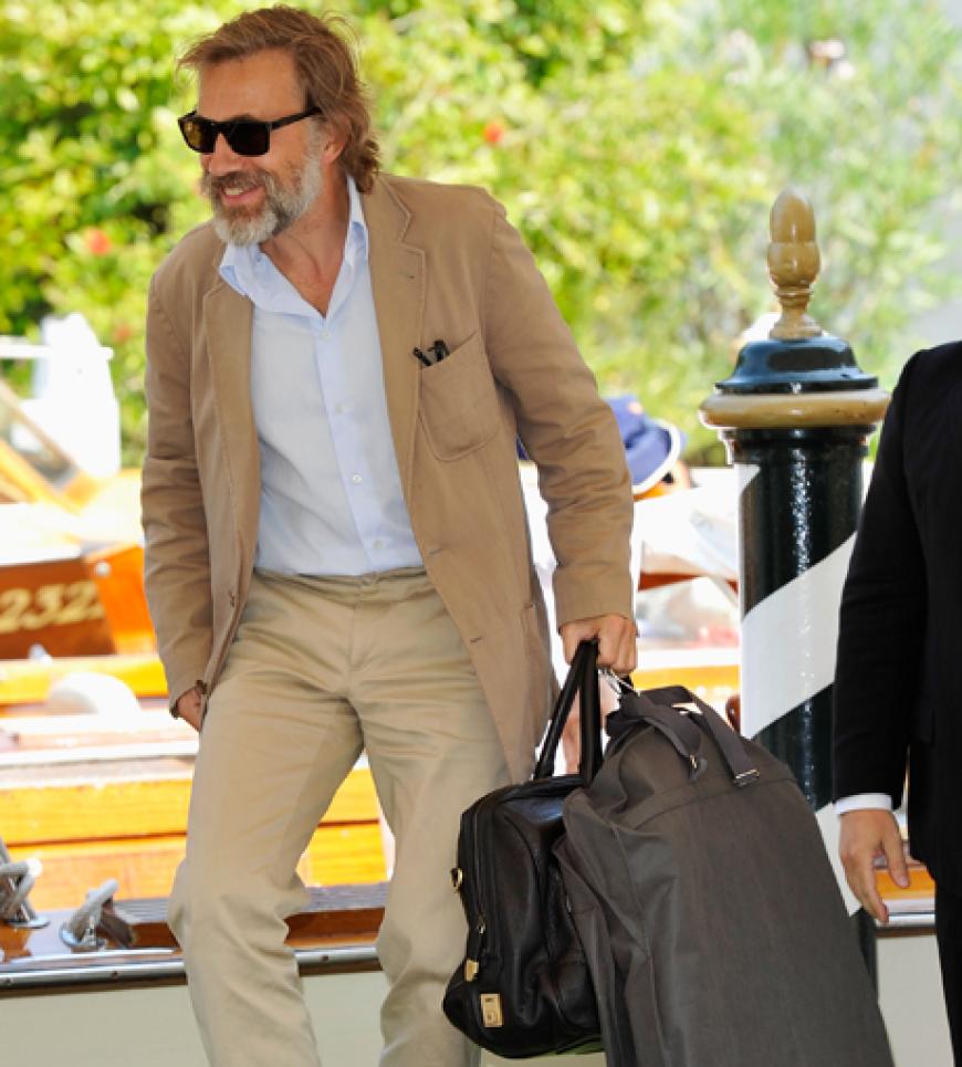 Kaum wieder erkannt: Der österreichische Schauspieler Christoph Waltz mit Zottelbart