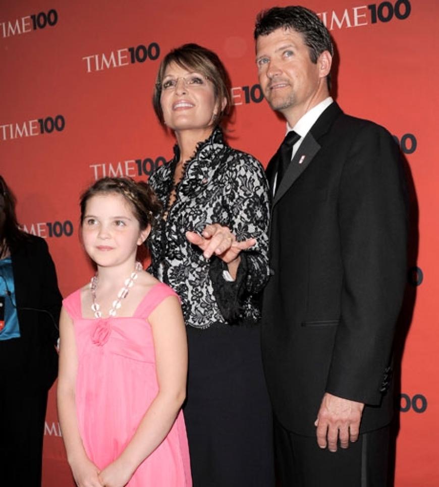Politikerin Sarah Palin schaffte es auch unter die einflussreichsten Menschen. Zur Feier brachte sie gleich ihre ganze Familie mit nach New York