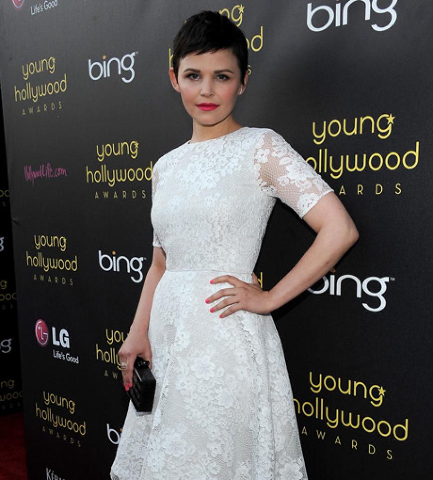 Anderes Kleid, gleiches Label. Ginnifer erneut in Monique Lhuillier bei den Young Hollywood Awards 2012.