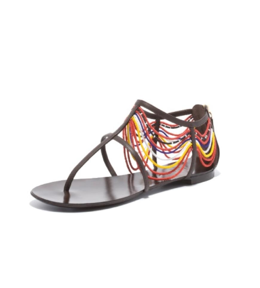 Perlentaucher! Edle Ethno-Sandale von Giuseppe Zanotti, ca. 490 Euro