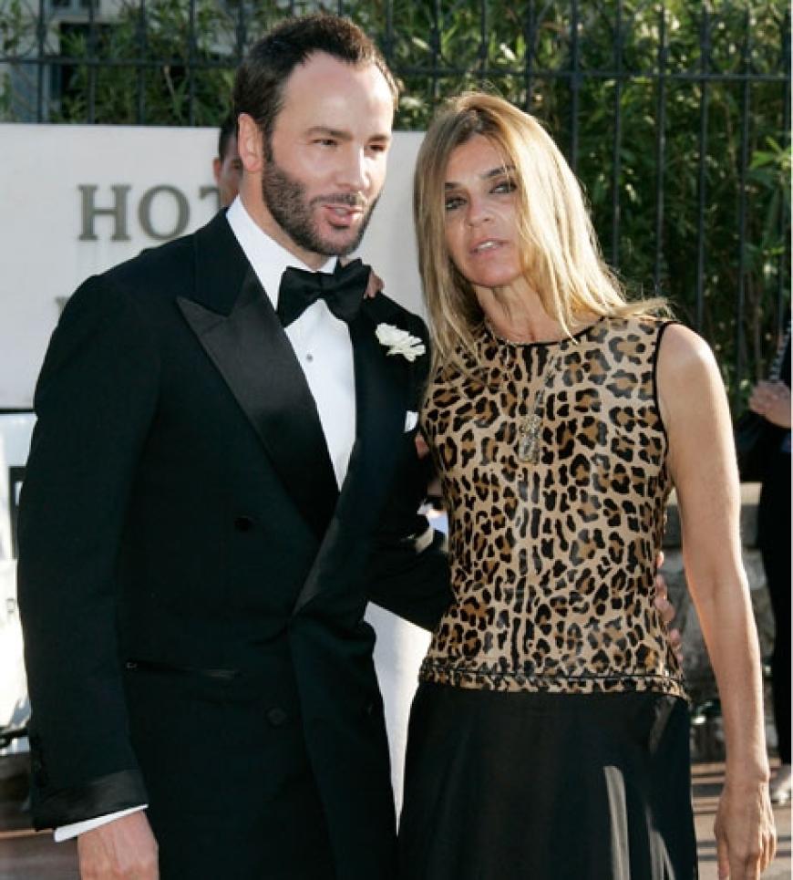 Tom Ford kam gemeinsam mit Carine Roitfeld, Chefredakteurin der französischen Vogue