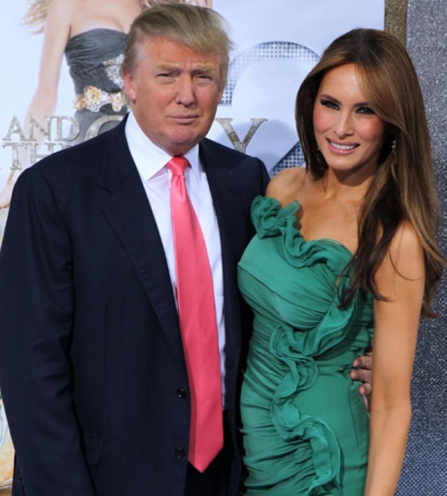 Donald Trump mit seiner Frau Melanie zur Premiere. Ob er sich genauso auf den Film freut wie seine Liebste?