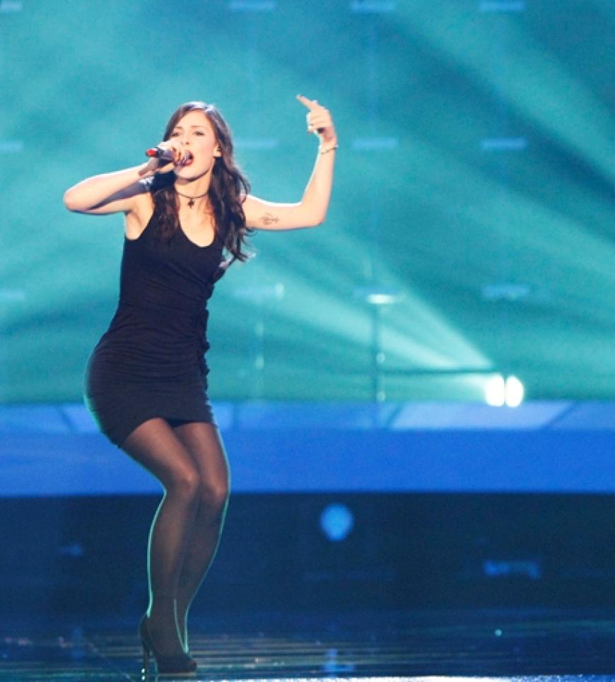 Bei ihrem großen Auftritt sah man ihr fast gar kein Lampenfieber an. Gewohnt cool und lässig performte sie